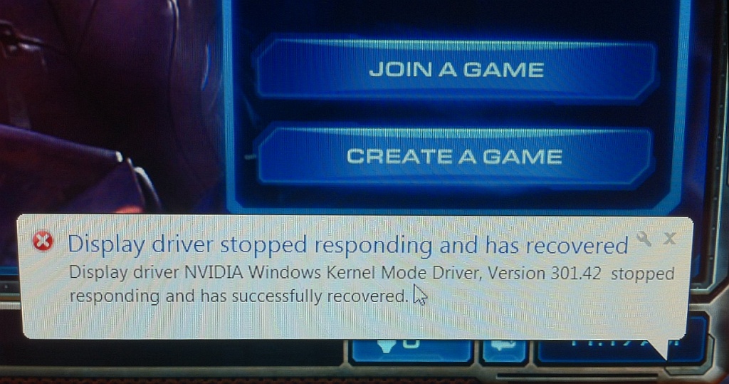 Ah, the dreaded “Display driver stopped responding and has recovered” message, aka, TDR error.