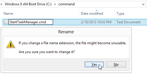 Are you sure you want to change it, just say yes