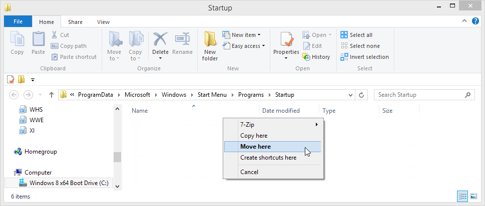 right-click and hold StartTaskManager.cmd to drag it to your 'Startup' folder, choose 'Move here'