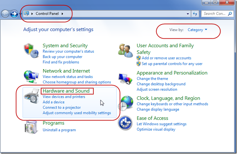 windows 7 ease of access