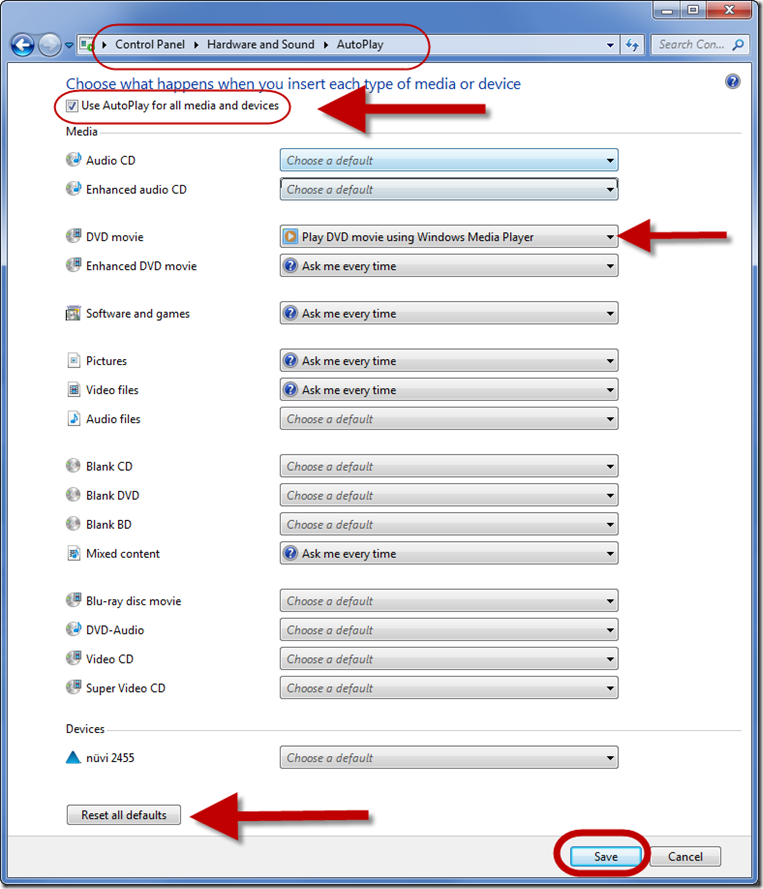 detener la ejecución automática en Windows 7